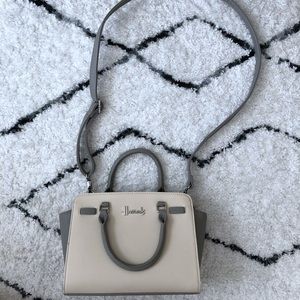 Harrods small faux leather crossbody bag.